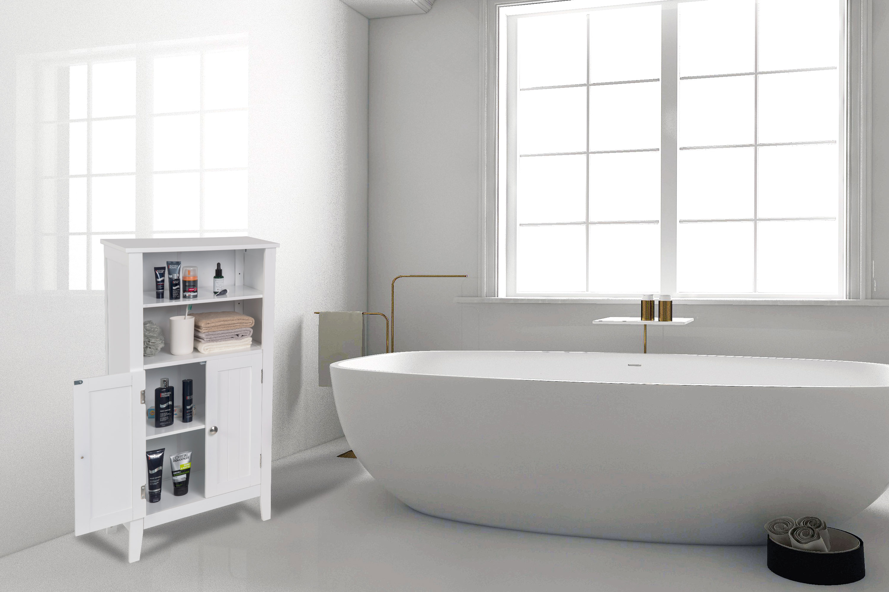 Badschrank Beistellschrank Badezimmerschrank Sideboard Standschrank MDF