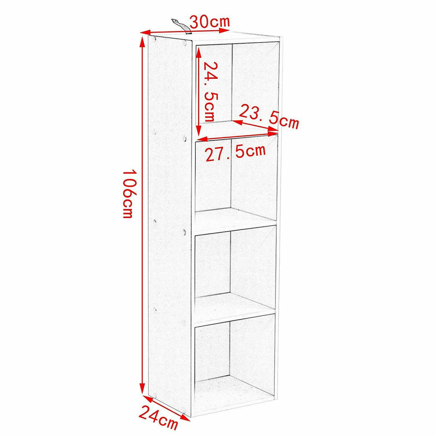 Bücherregal Standregal 4/5/6 Fächern Aufbewahrungregal Aktenregal