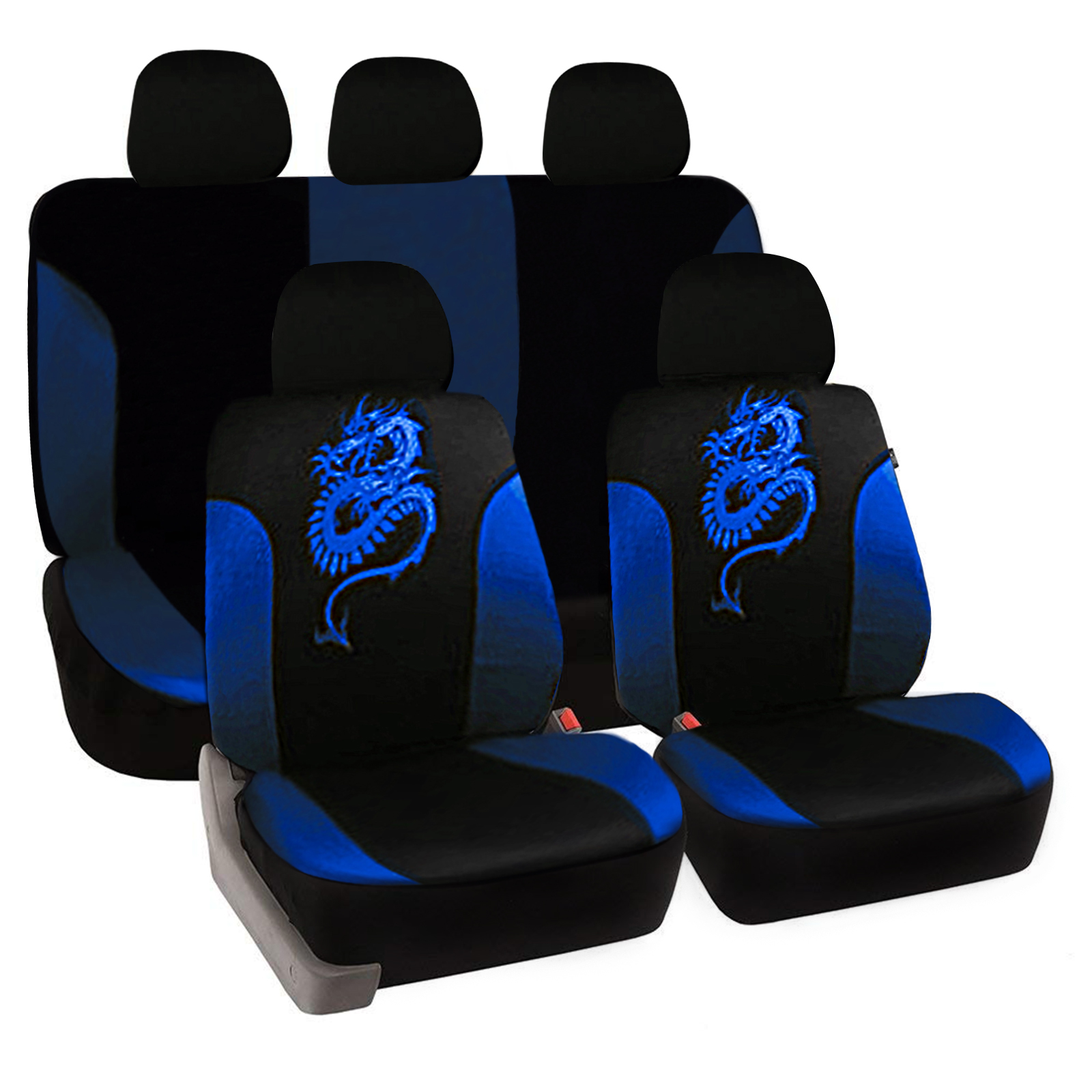 2x Sitzbezüge Vordere Schonbezüge Blau Polyester für Honda Hyundai Mazda Opel