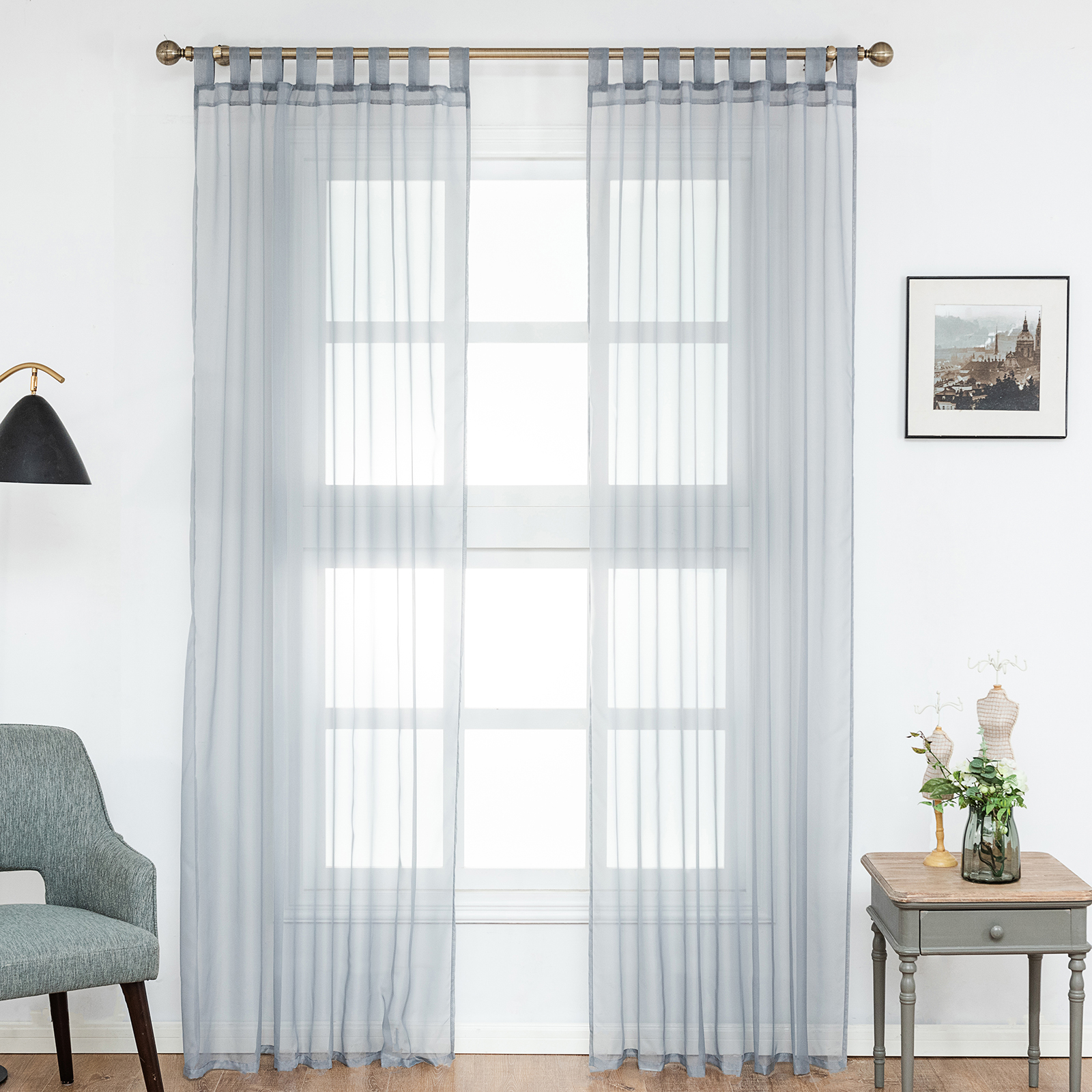 Gardine Vorhänge Schlaufenschal Vorhang Blickdicht Thermo