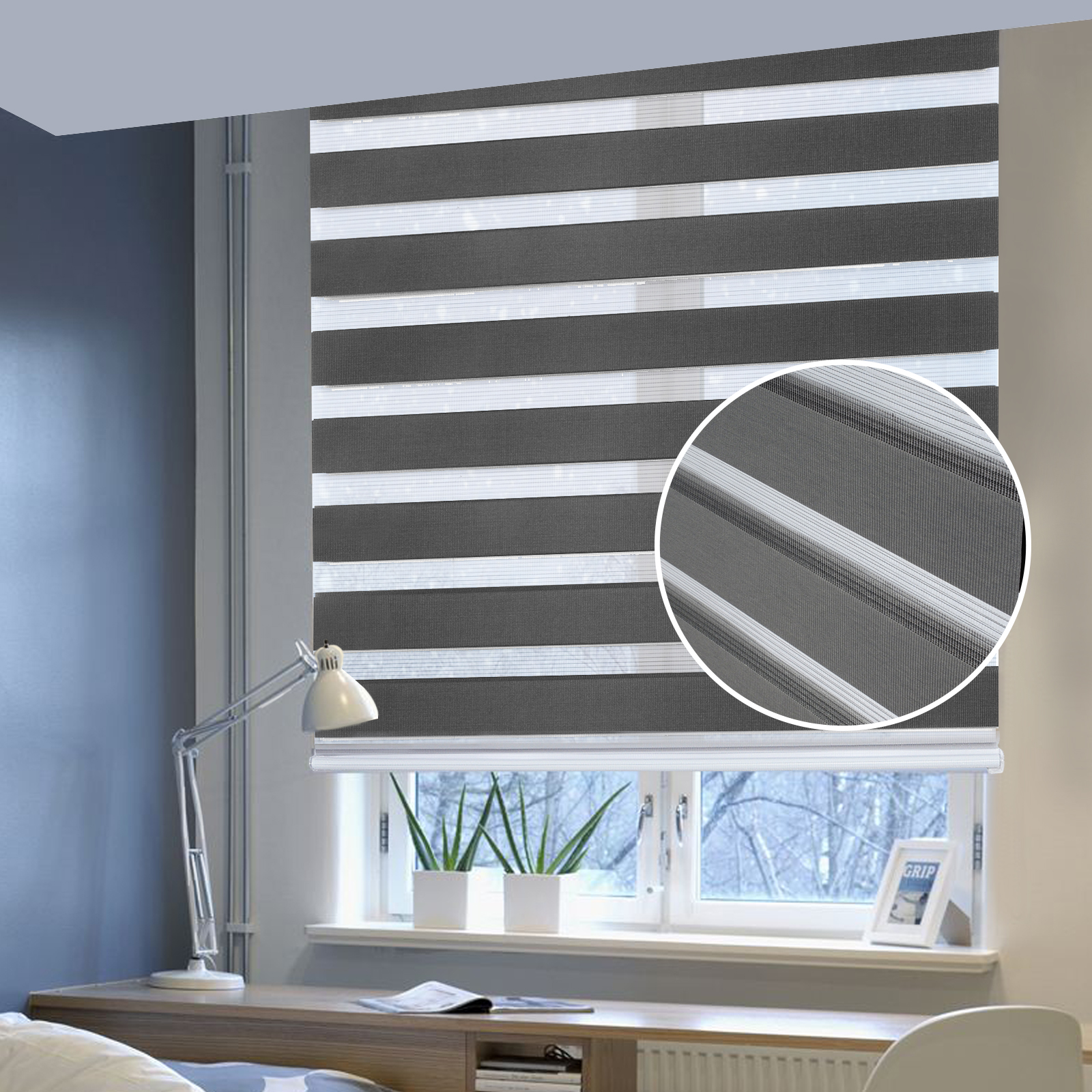 Doppelrollo Duo Rollo Klemmfix ohne Bohren Easyfix Fenster Klemmrollo