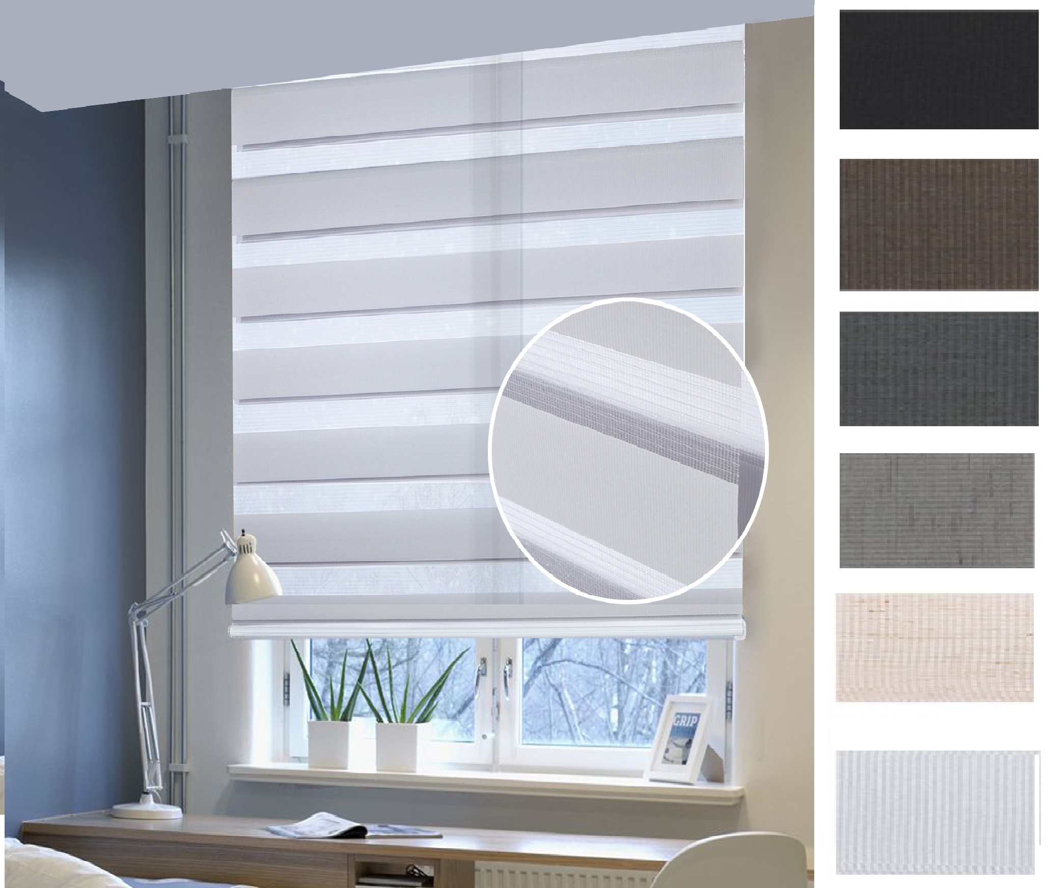 Doppelrollo Duo Rollo Klemmfix ohne Bohren Easyfix Fenster
