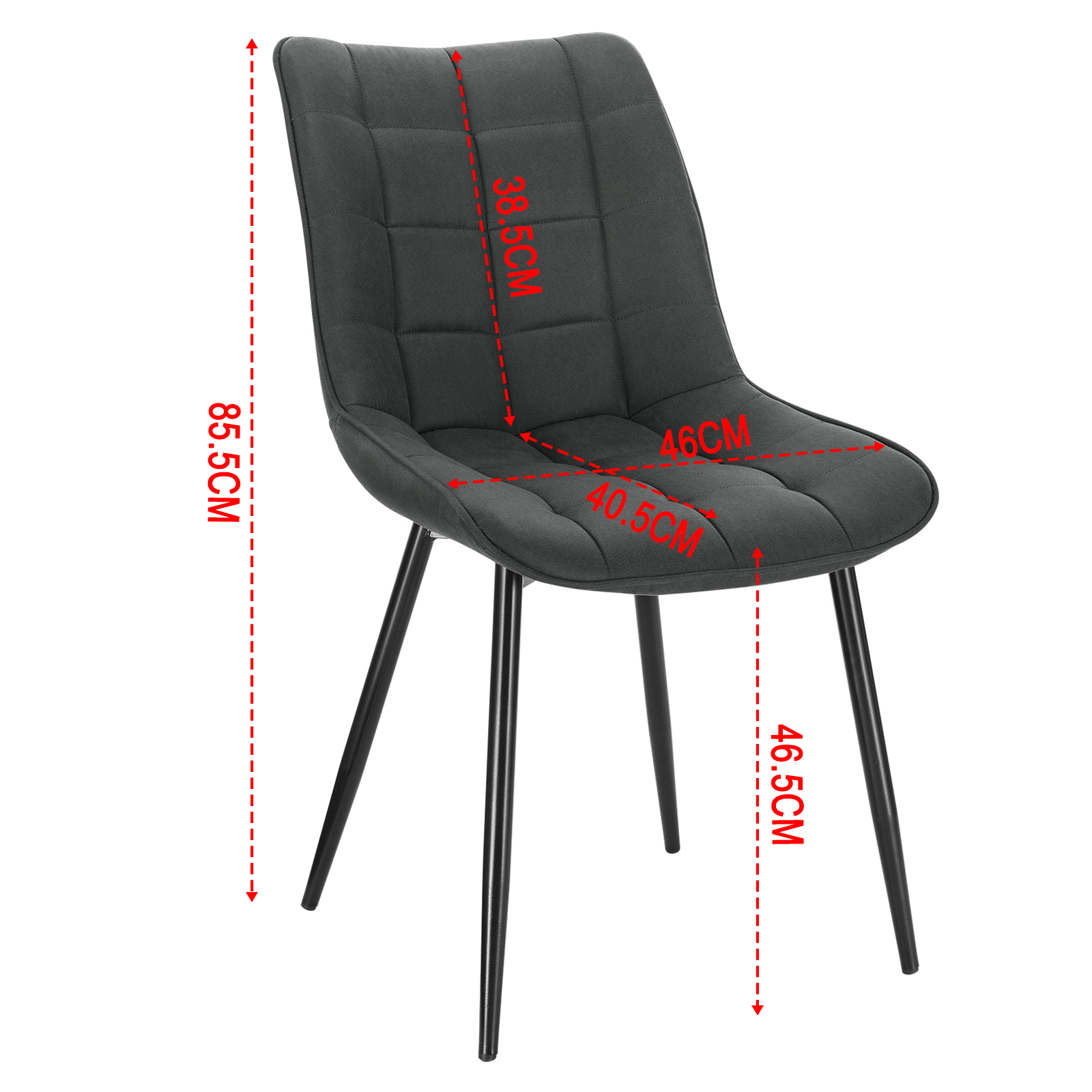 2/4/6er Esszimmerstühle Küchenstühle mit Rücklehne Stoffbezug