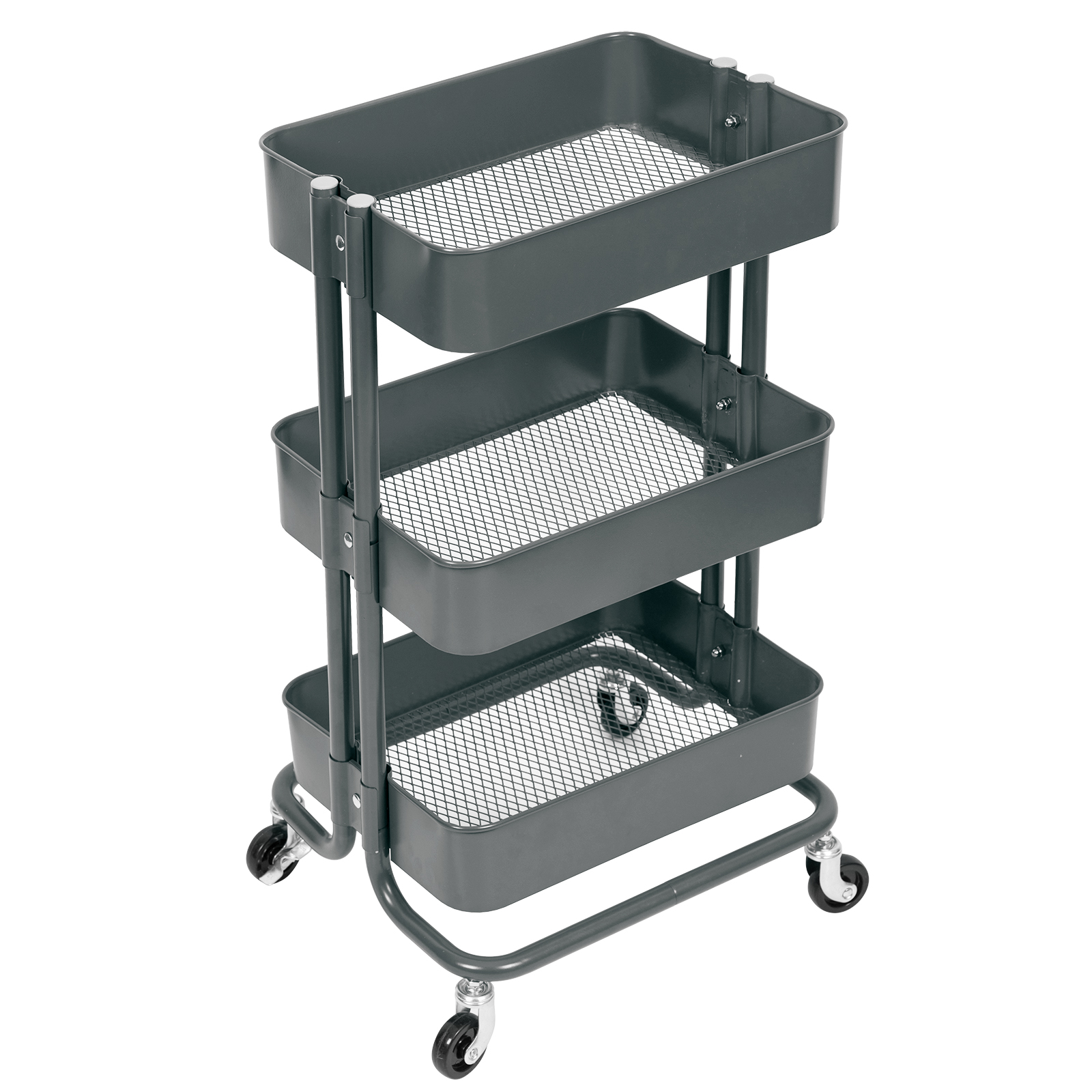 Servierwagen Küchenwagen Rollwagen Abräumwagen Metal Küche Bad Büro