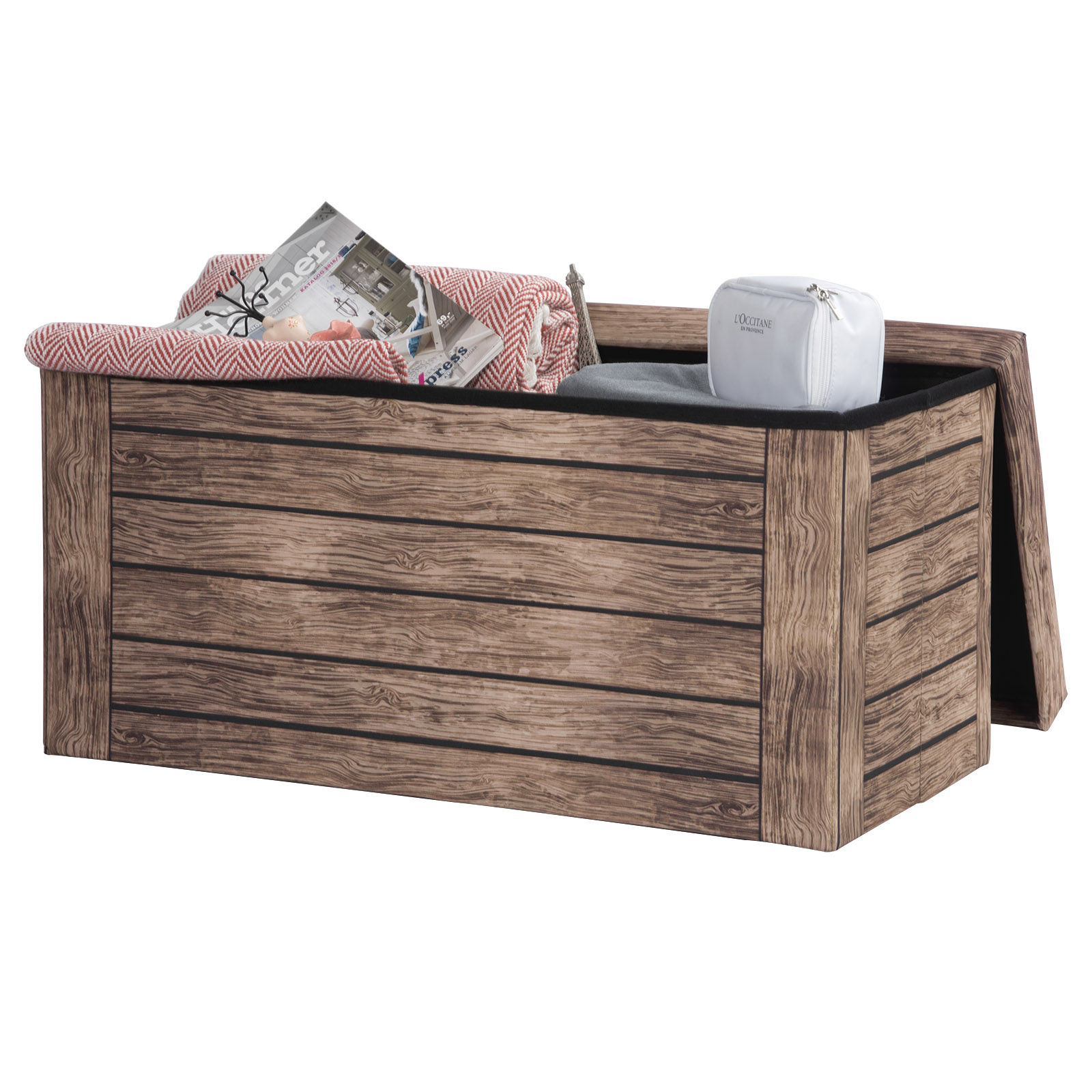 Sitzhocker Faltbarer Sitzbank Stauraum Spielzeugkiste Sitzbox