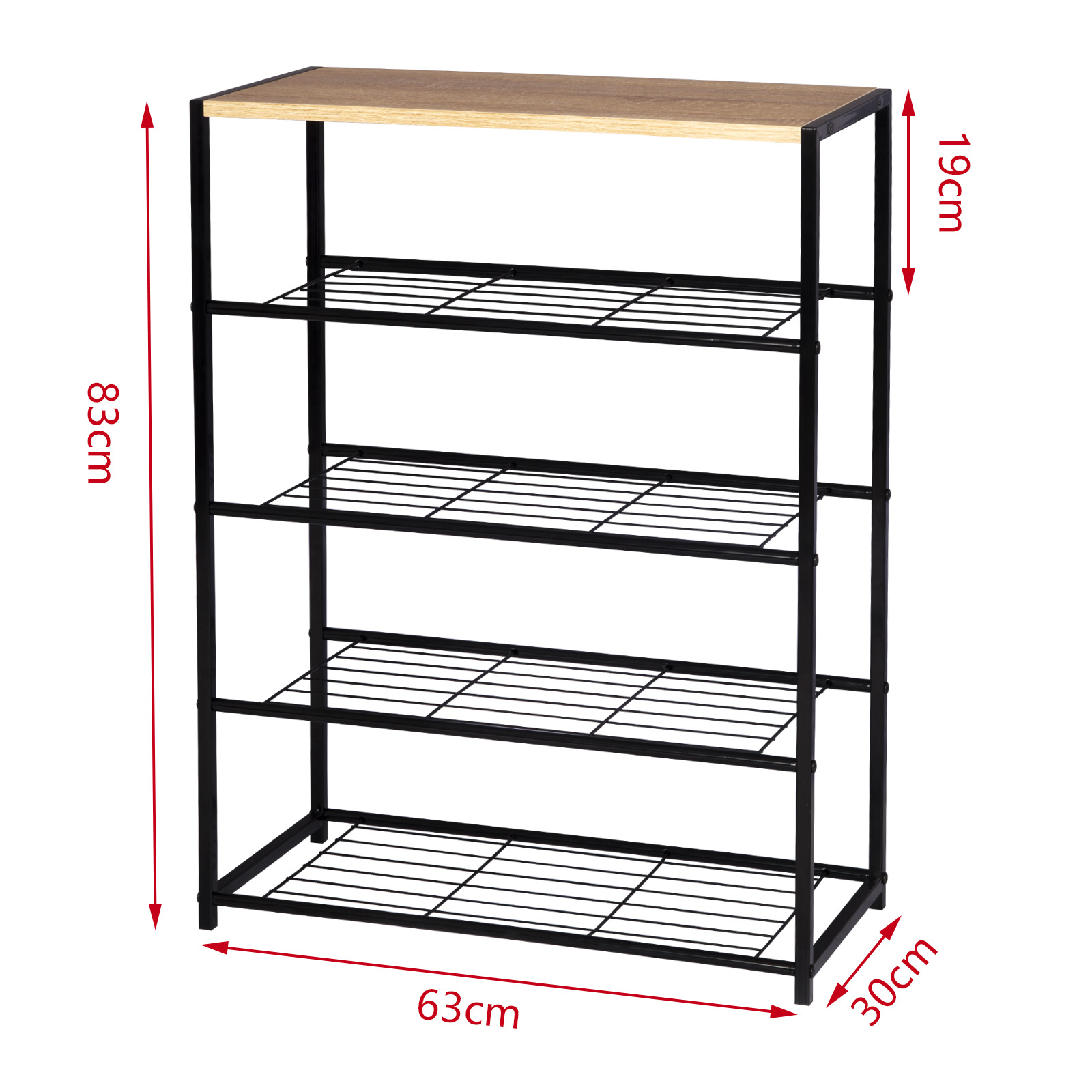 Schuhregal Schuhschrank mit 5 Ablagen Standregal Schuhbank Sitzfläche