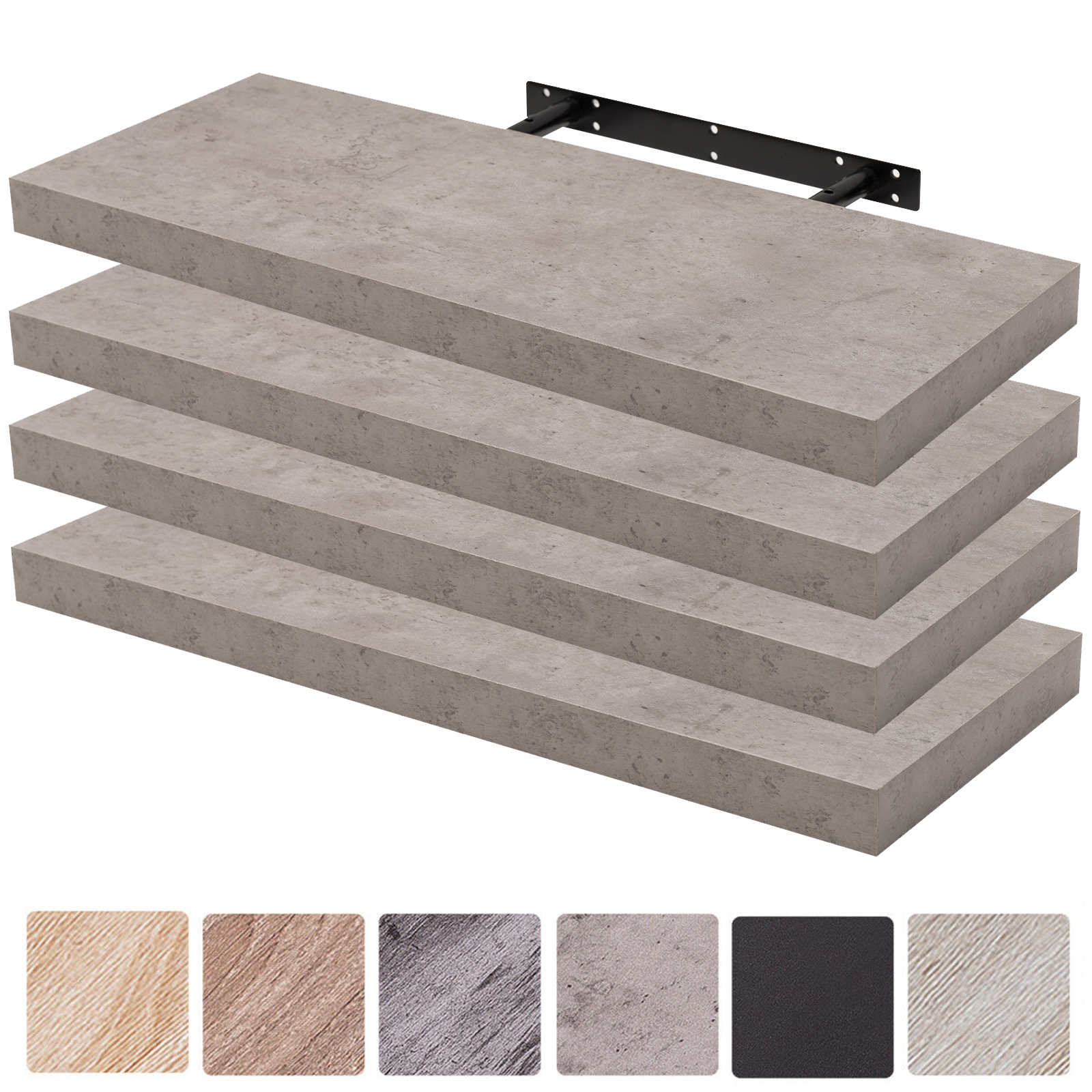 4er Wandregal Wandboard MDF Holz Hängeregal Küchenregal Wohnzimmer