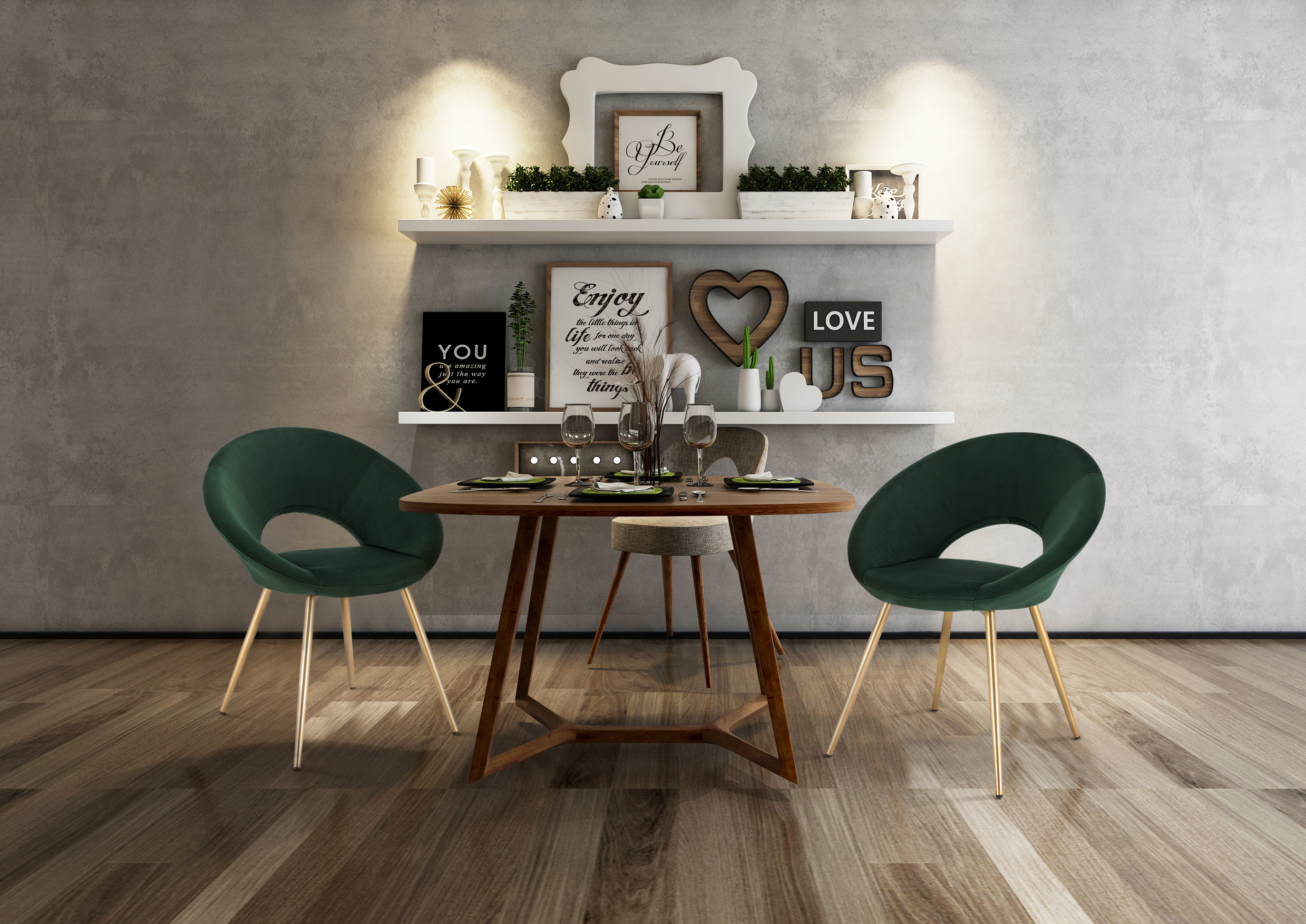 Esszimmerstuhl Wohnzimmerstuhl Modern Polsterstuhl Samt mit