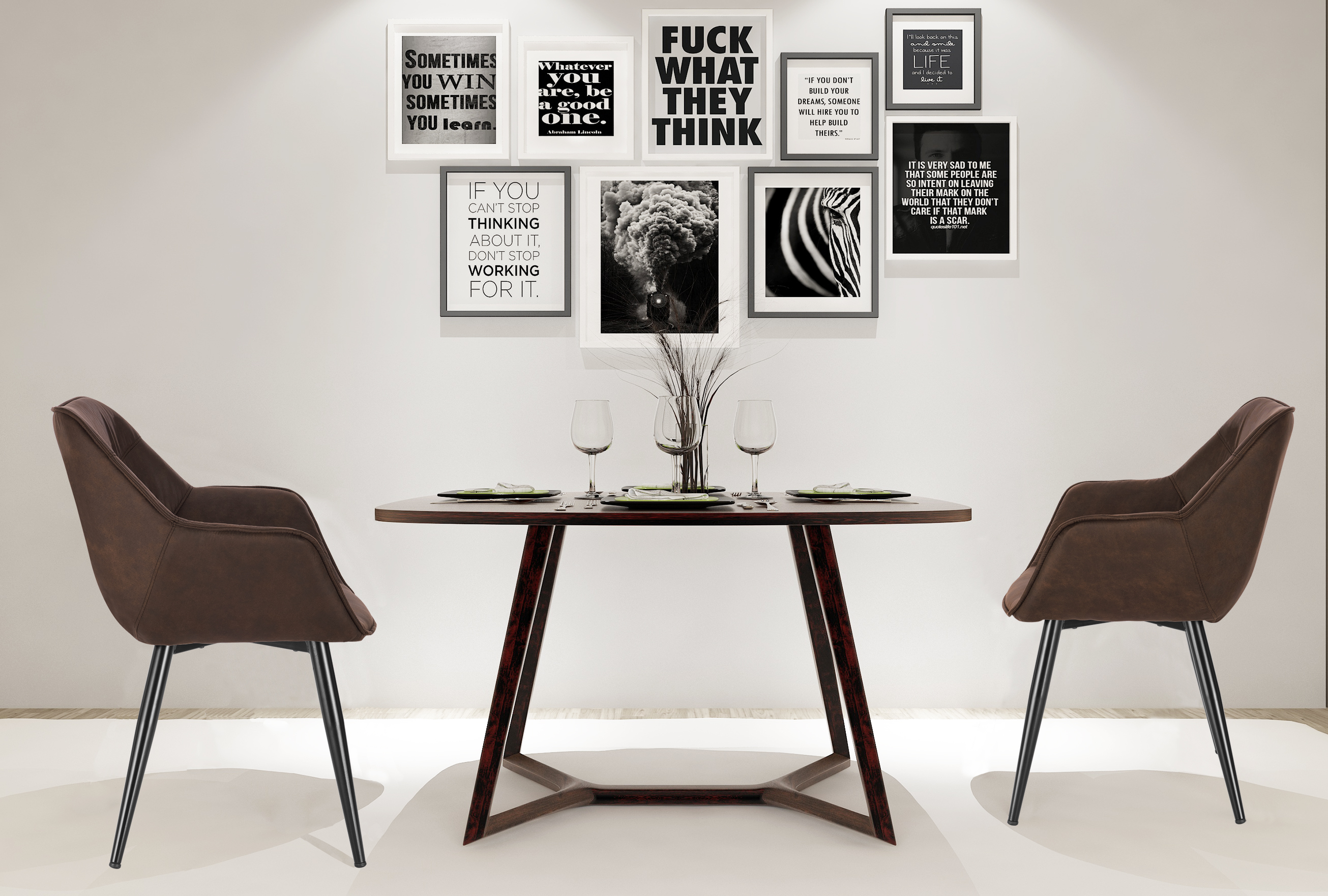 1/2/4/6er Esszimmerstühle mit Arm-Rücklehne Kunstlede Polsterstuhl